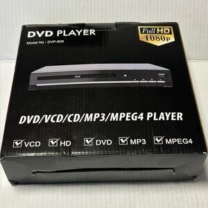 DVD Player DVP-608 DVD/VCD/MP3/MPEG4 Player (Open Box) Includes Remote-Like New